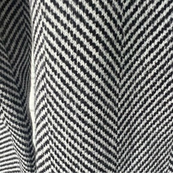 J. Crew Factory Long-sleeve funnelneck Herringbone Sweater, Black White, XS - Picture 5 of 11